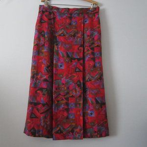 Vtg Geiger Austria EU 40 Large Wool Pleated Skirt